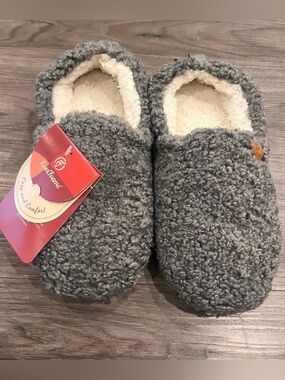 Gray Cozy Sherpa Women's Slippers